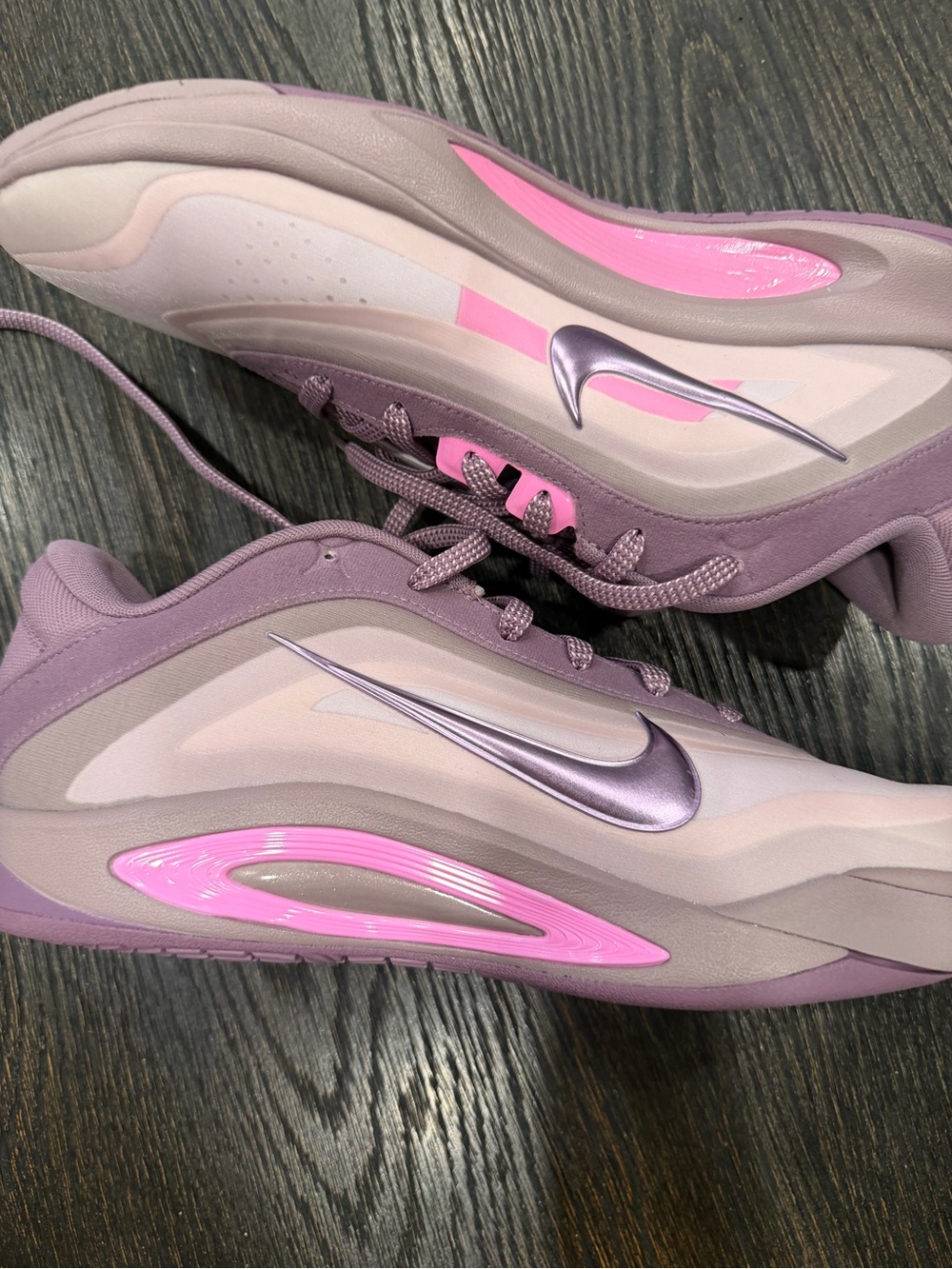 Nike A'ja Wilson A'One Shoes Women’s SZ 12.5 Violet Dust Pink Spell
